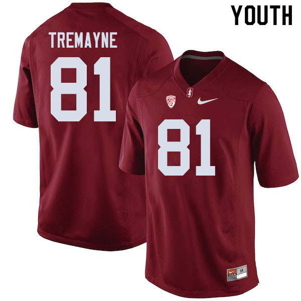 Youth #81 Brycen Tremayne Stanford Cardinal College Football Jerseys Sale-Cardinal